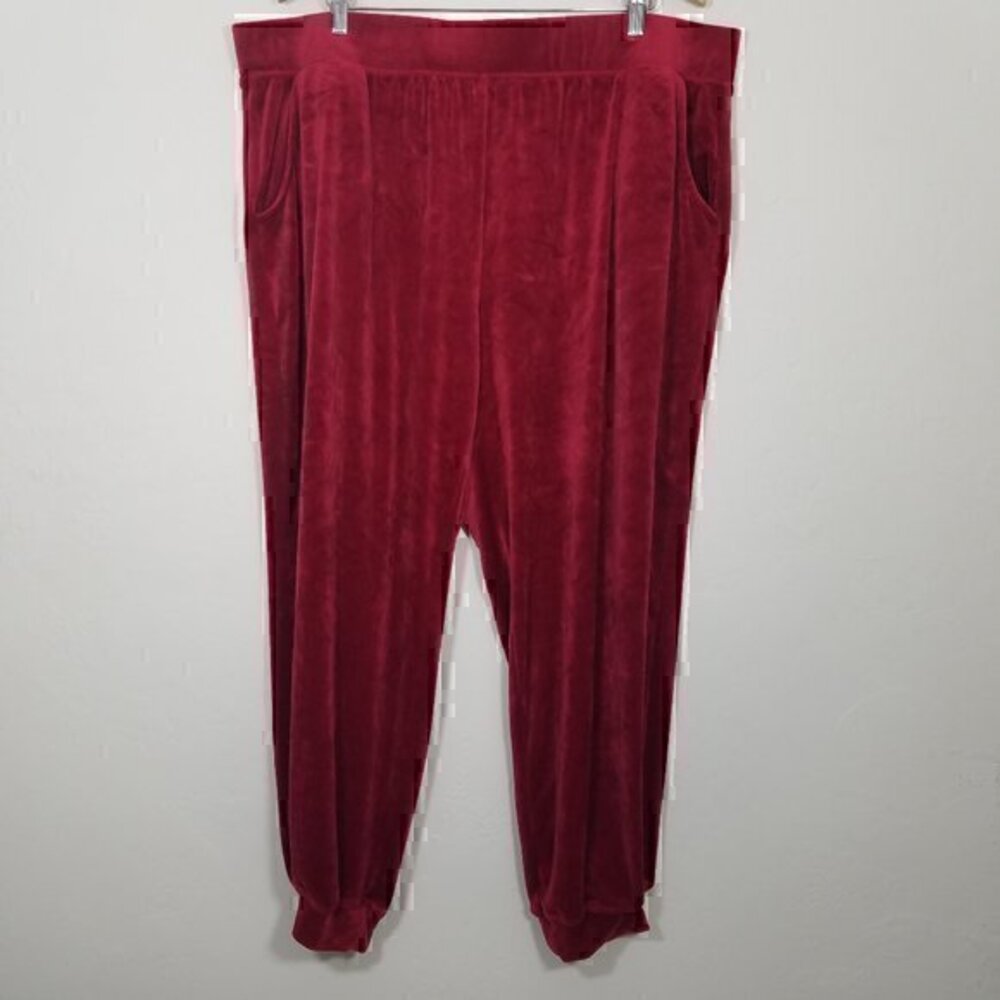 Bebe Velour Velvet Stretch Jogger Pants Size 2X